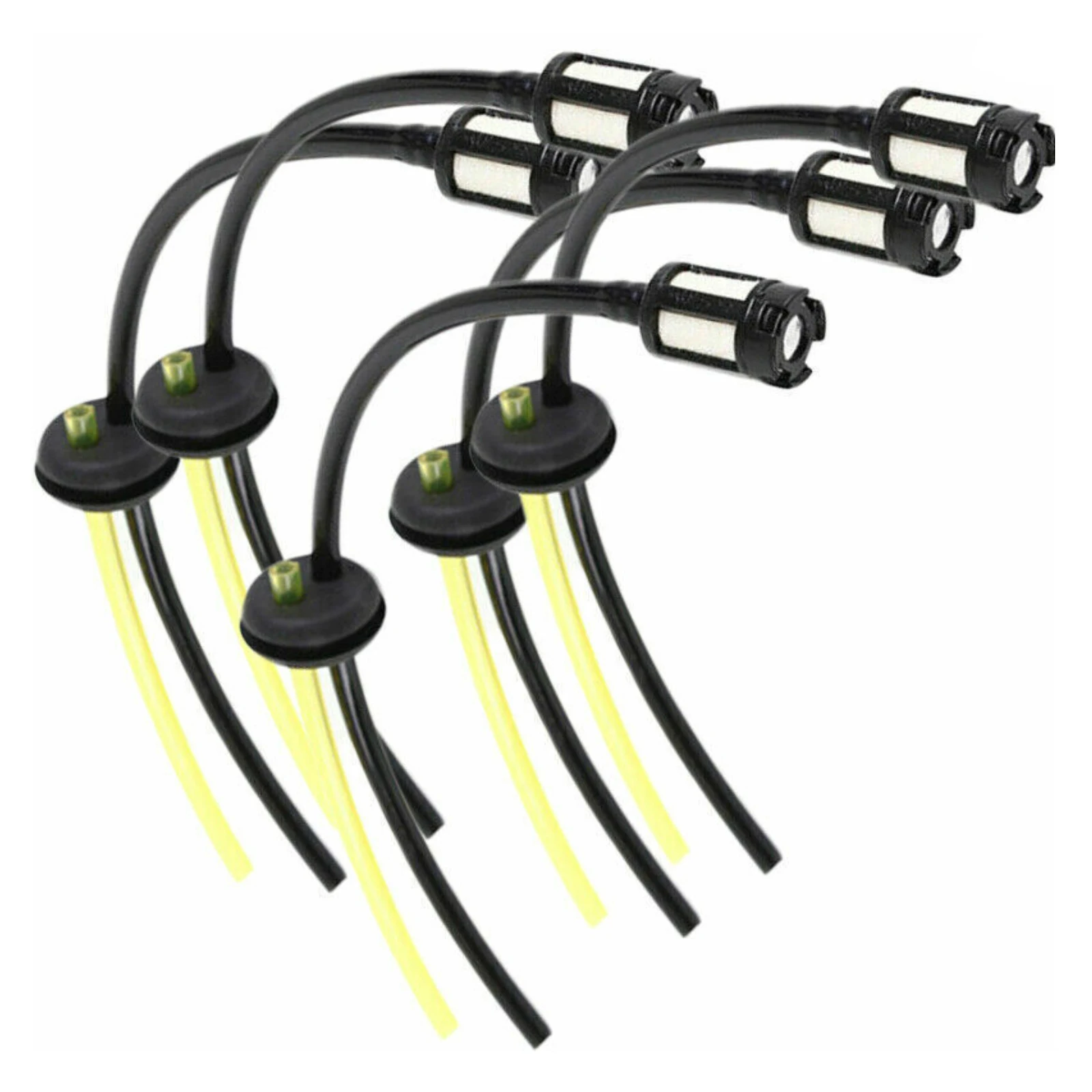 5 peças filtro de combustível mangueira vedação com lâmpadas priming para roçadora aparador de sebes jardim cortador de grama acessórios