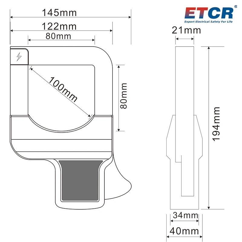 ETCR080 جديد المهنية السلطة خطأ محلل المشبك الاستشعار الحالي