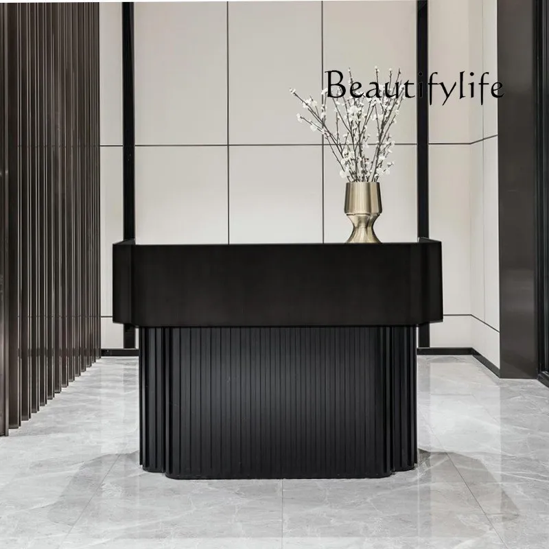 Paint light luxury cashier bar front desk high-end customization simple service cashier modern reception desk