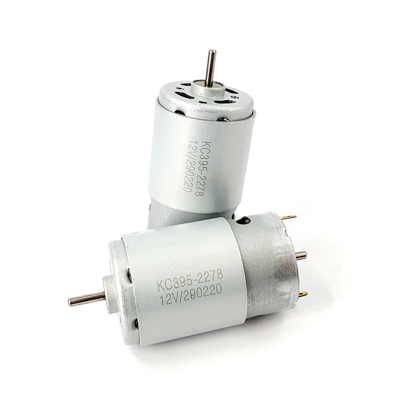 Micro KC395-2278 Carbon Brush Motor DC 12V 5060RPM Large Torque Dual Shaft High Power for Toy Boat Tank Model