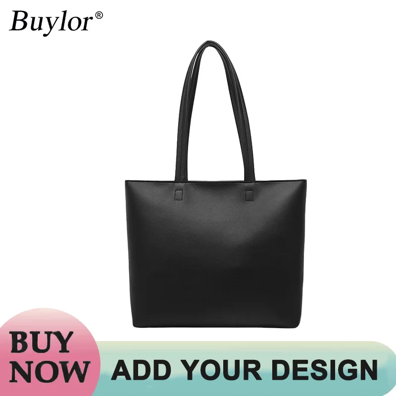 

Buylor Large Capacity Tote Bag Women's Simple Commuting Bag Custom Logo Handbag Casual Versatile Shoulder Bag For Travel,Gift