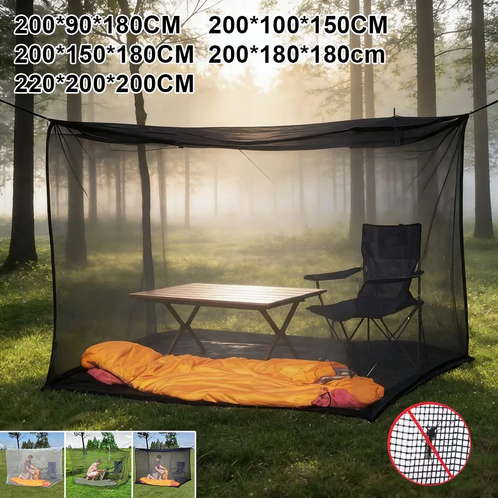 

Portable Foldable Mosquito Net for Camping Square Mesh Mosquito Control Breathable White Black Green Outdoor Sleeping Net Summer