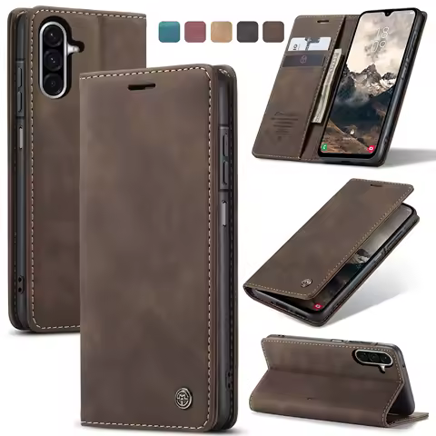CaseMe Leather Magnetic Wallet Case For Samsung Galaxy A05S A06 A16 A56 A13 A15 A22 A25 A52 A53 A55 A35 A34 A54 A23 A26 5G Cover