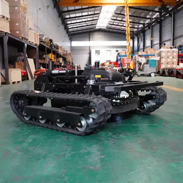 Free Shipping All terrain remote lawn mower 1000 mm remote control lawn mower rubber tracks for sale