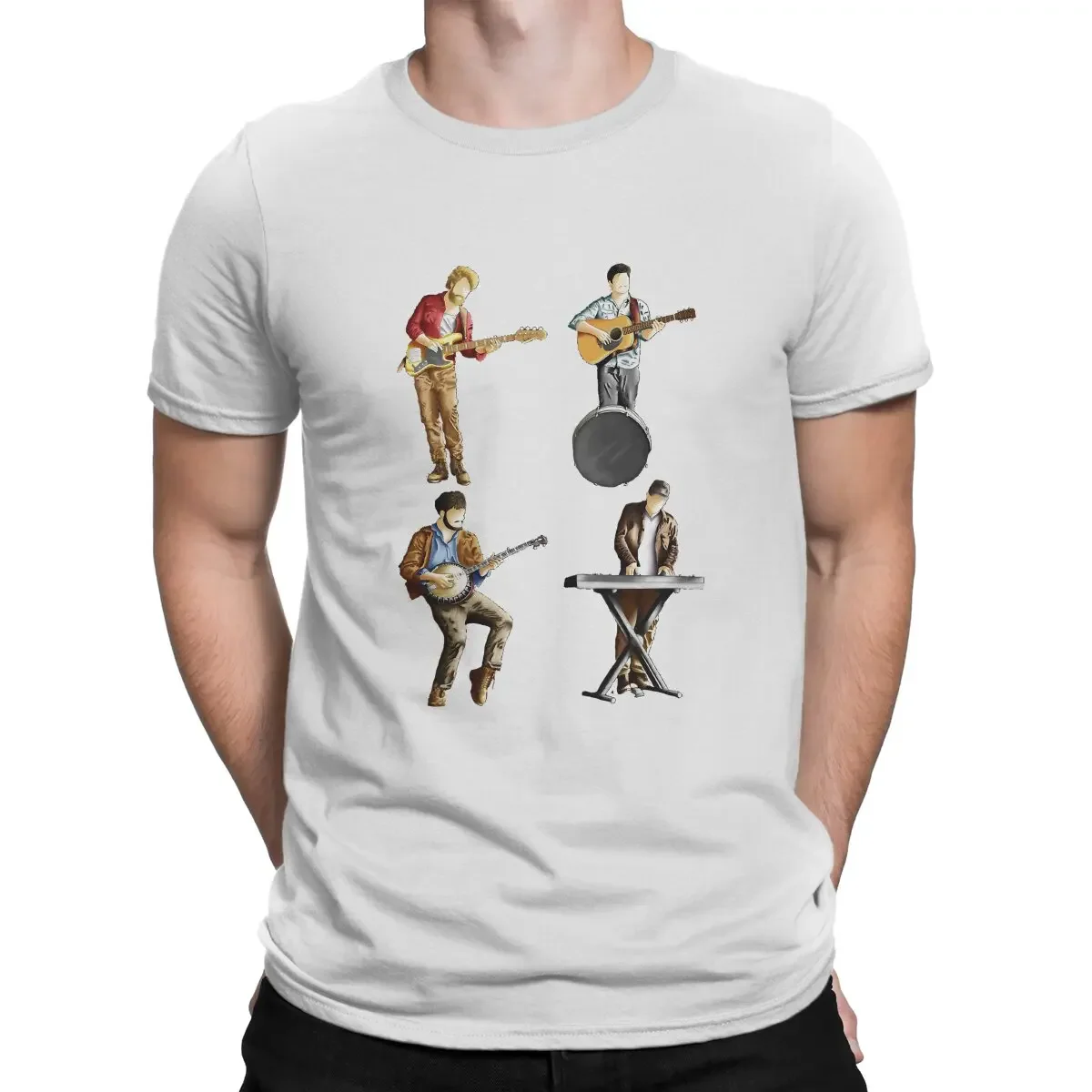 Arrival fashion heavyweight Cartoon Men's T Shirts Mumford And Sons Casual Tees Short Sleeve Crew Neck T-Shirt Gift Idea Clothes