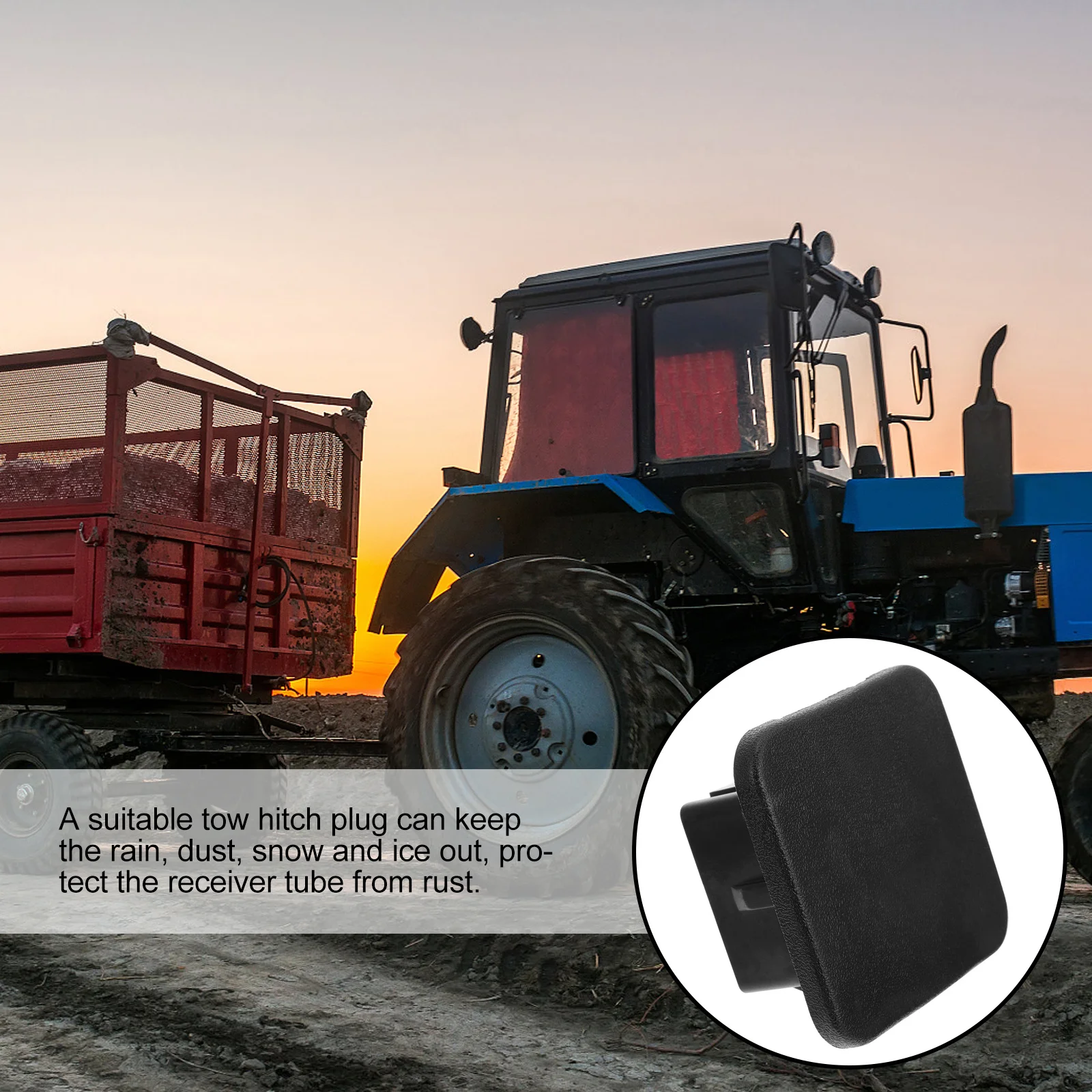 Trailer Tube Cover Plug Durable Waterproof Protection For Receiver Tube Hitch Cap Fit Standard 2 Inch Trailer Hitch Cover