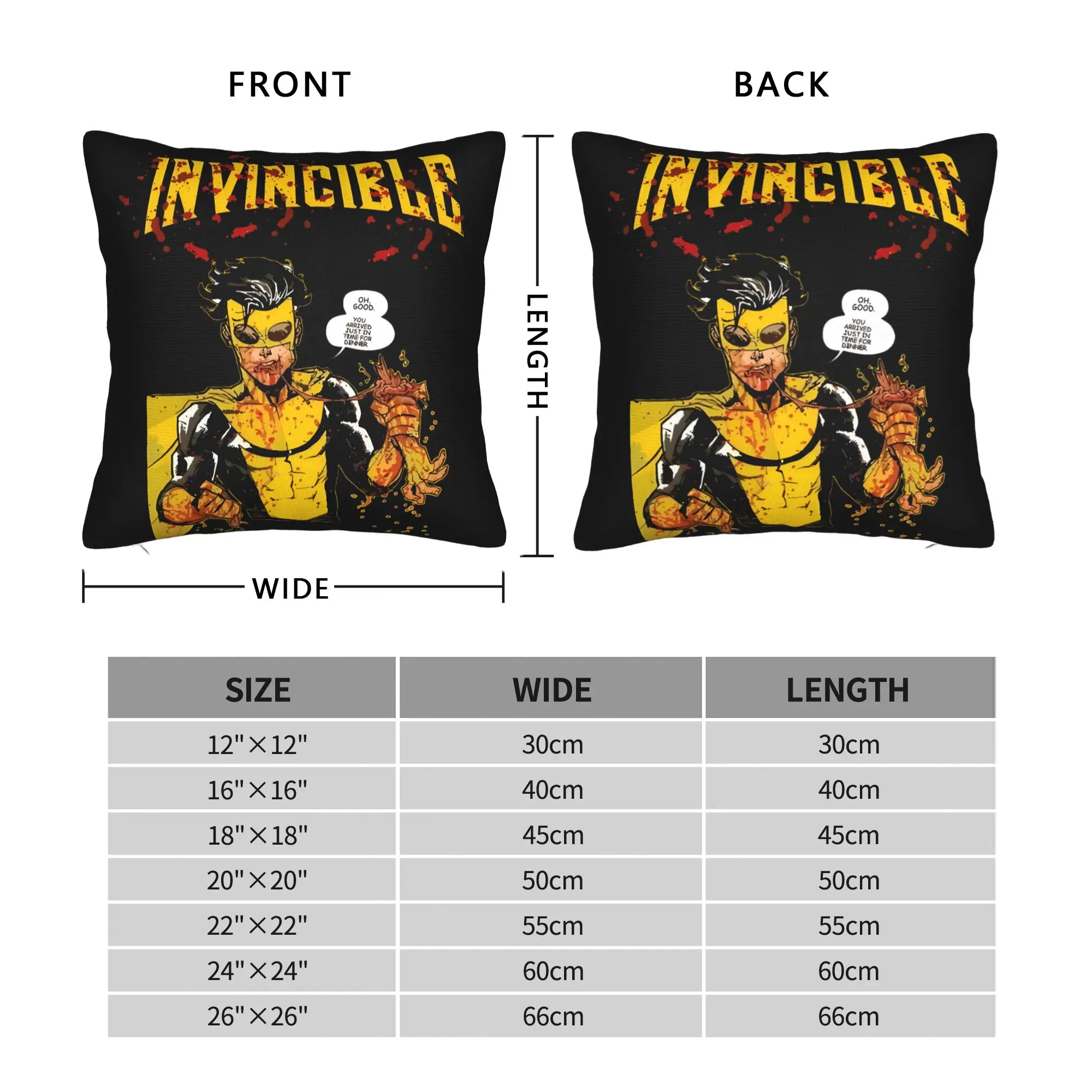 The Bloody One Invincible Pillow Case  Graphic Pillow Cover Novelty Cushion Cover For Chair Sofa Home Decor
