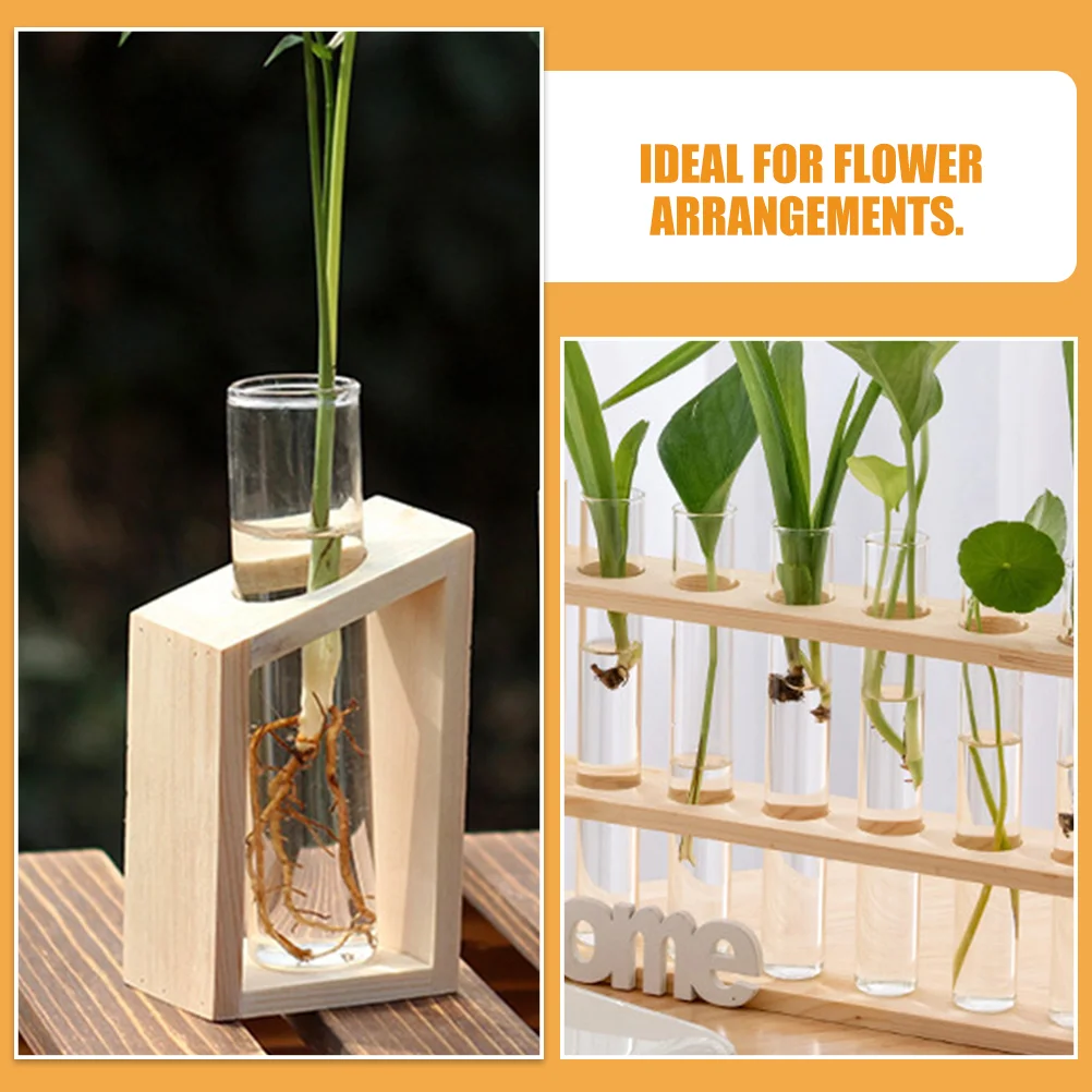 4 Pcs Hydroponic Vase Glass Desk Plant Propagation Tubes Flower Stand Transparent Water for Flowers Small Terrarium Plants Test