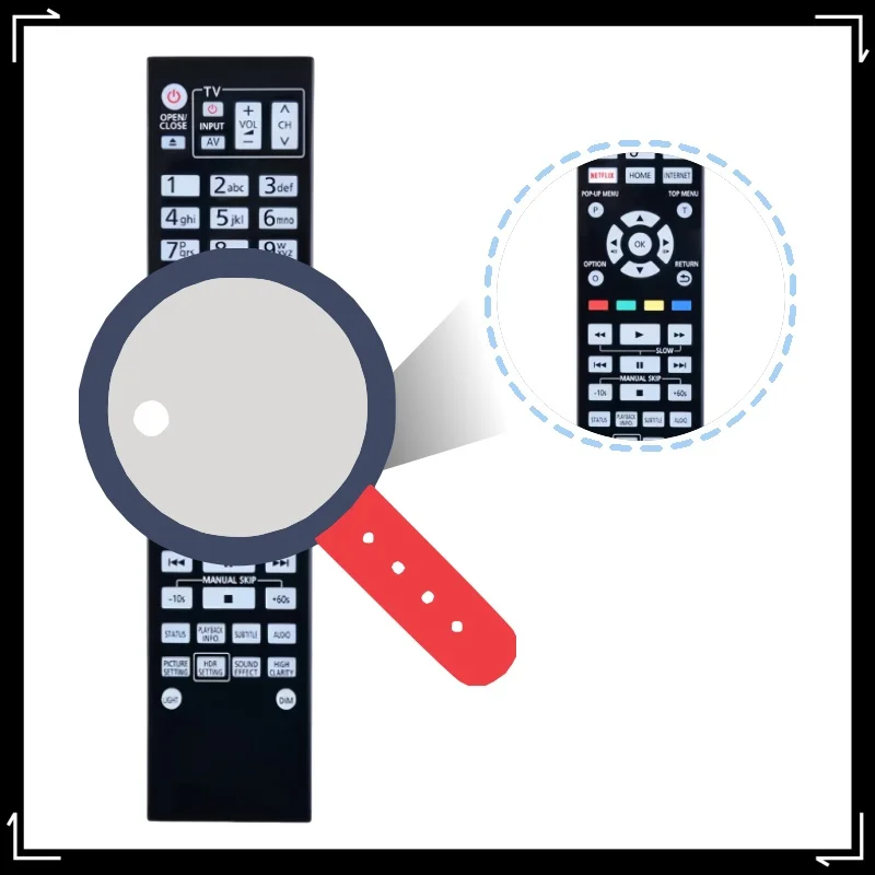 Control Remoto de Repuesto N2QAYA000172 para Reproductor de Discos Blu-ray Panasonic DP-UB9000 UB820EB N2QAYB000175 N2QAYA000128