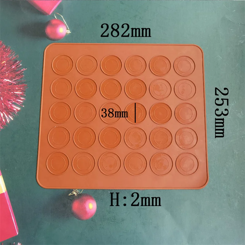 30 Holes Non-Stick Silicone Macaron Macaroon Pastry Oven Baking Mould Sheet Mat Diy Mold Useful Tools DIY Cake Bakeware Mold