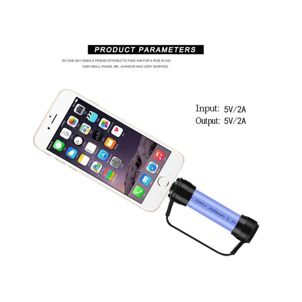 Portable Magnetic Emergency Phone Charger Powered by 18650 batteries with Micro USB USB-C type-c connectors for Universal Phone