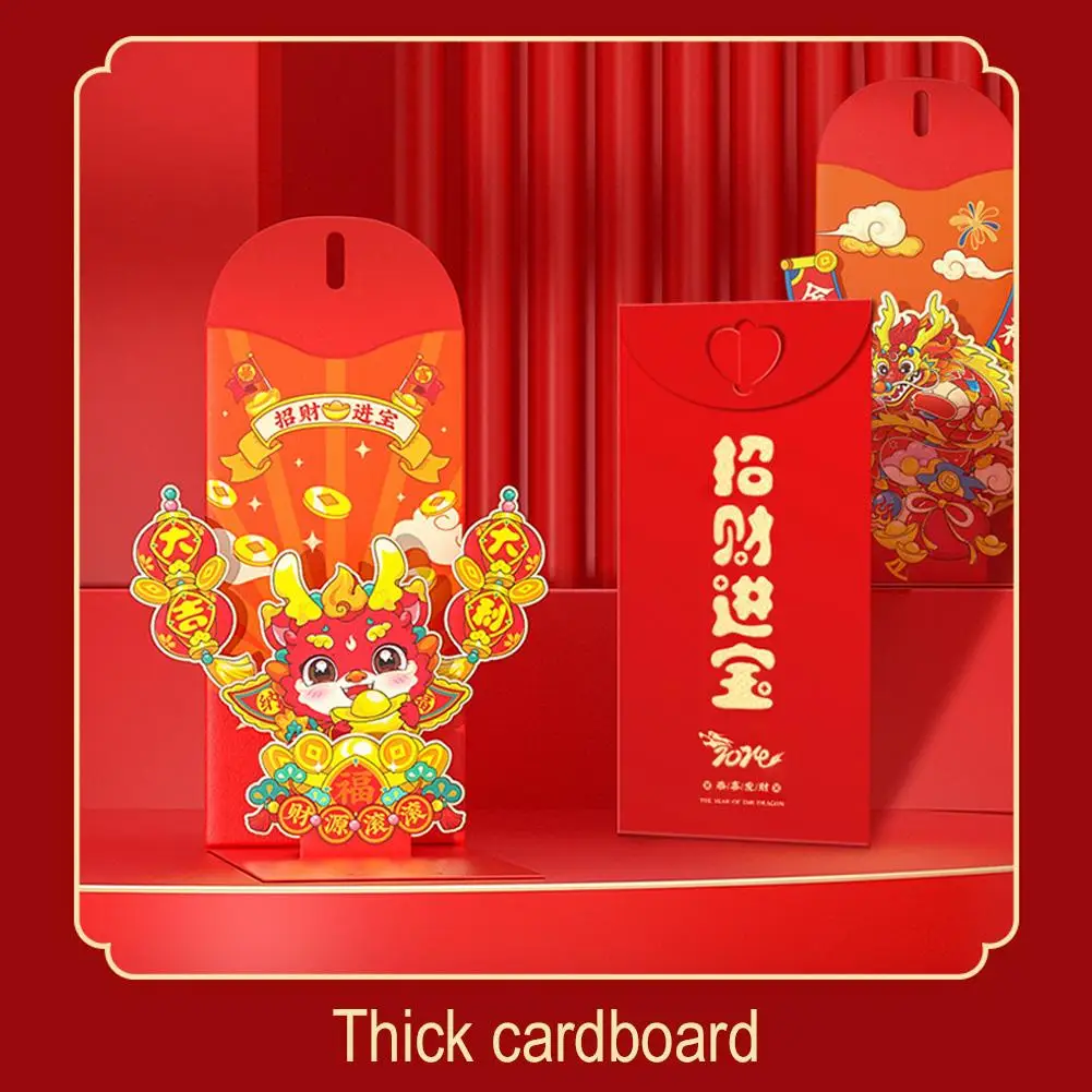 2024 Hongbao Dragon Year Red Envelopes Chinese Style Year Money Lucky Packets New Red Money Envelopes Envelopes Bags H4z7