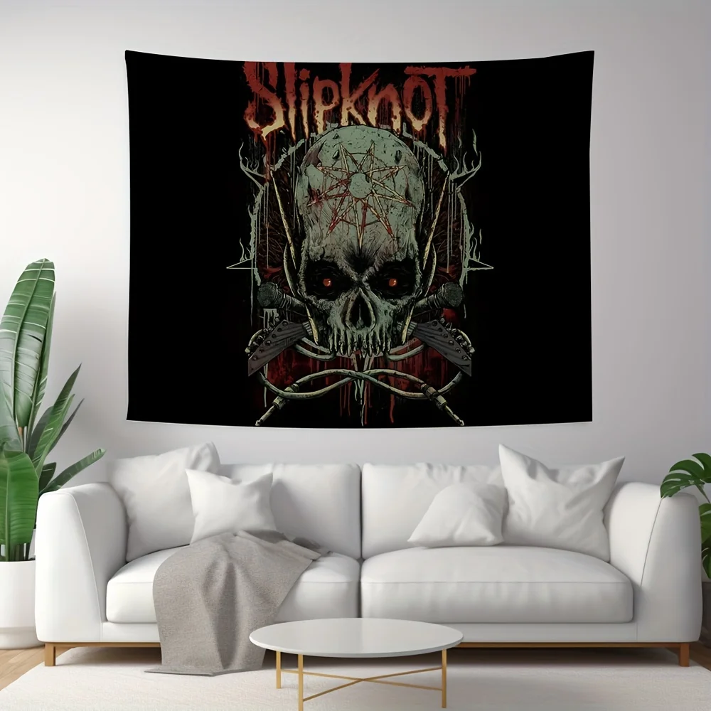 معلقة على الحائط من روك آند رول، نسيج ملصق عتيق لديكور غرفة الموسيقى، هدية لمحبي موسيقى الروك، لافتة خلفية للحفلات #5