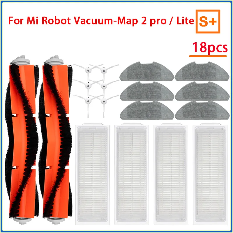 Filtro para Xiaomi Mi Robot-mopa 2 Pro Lite MJST1SHW MJSTL Mop Cloth cepillo lateral principal Pares Mijia accesorios para aspiradora