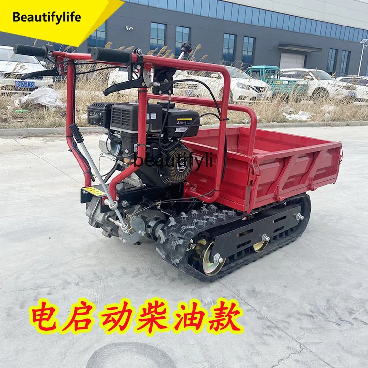 

A61 Crawler Transport Vehicle for Mountain Orchards, Agricultural All-Terrain Climbing Transporter, Small Engineering Dump Truck