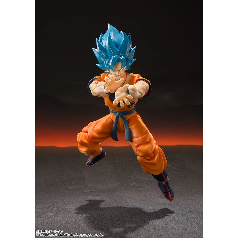 100% Original Bandai S.H.Figuarts Shf Super Saiyan God Super Saiyan Son Goku Super Blue Dragon Ball Super Broly Genuine In Stock view 2