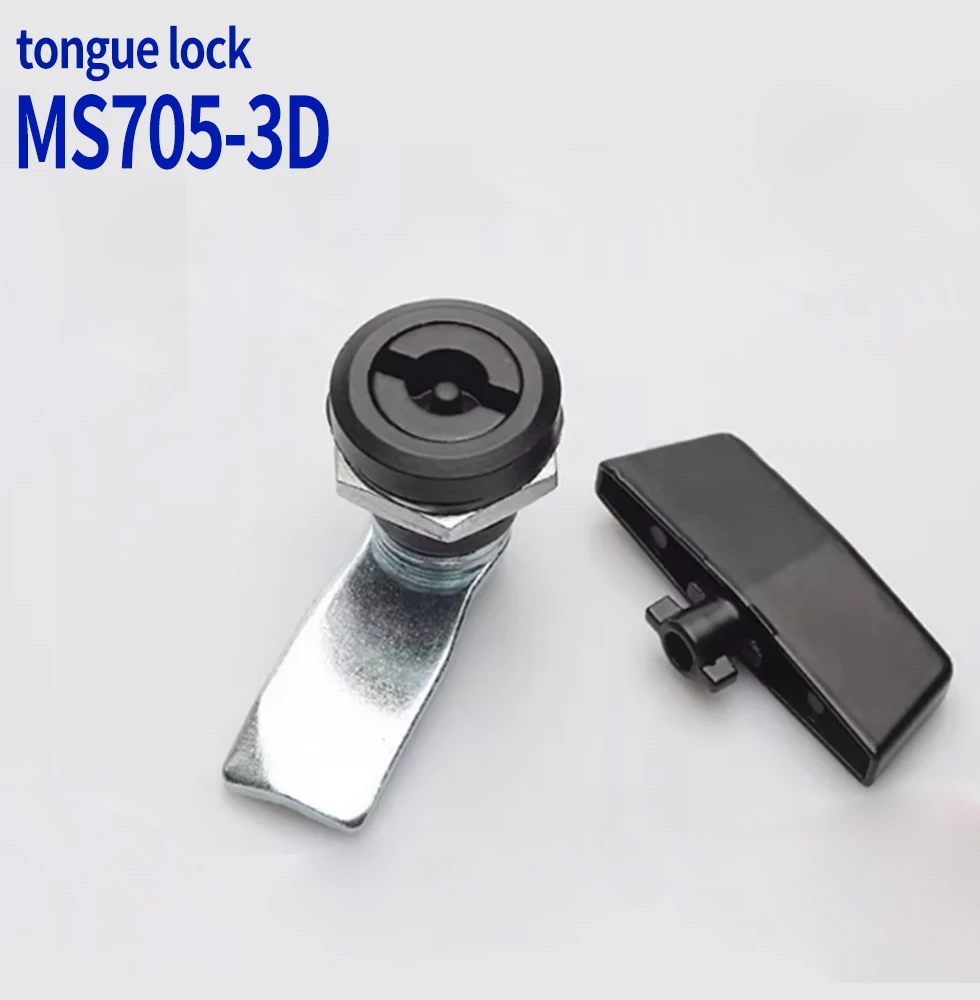 MS705-3D electrical cabinet  industrial chassis cabinet tongue lock mechanical distribution box cabinet door round lock black