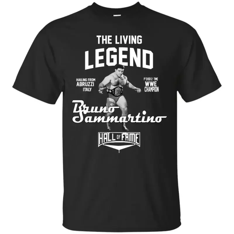 Bruno Sammartino The Living Legend camiseta negra para hombre, todas las tallas