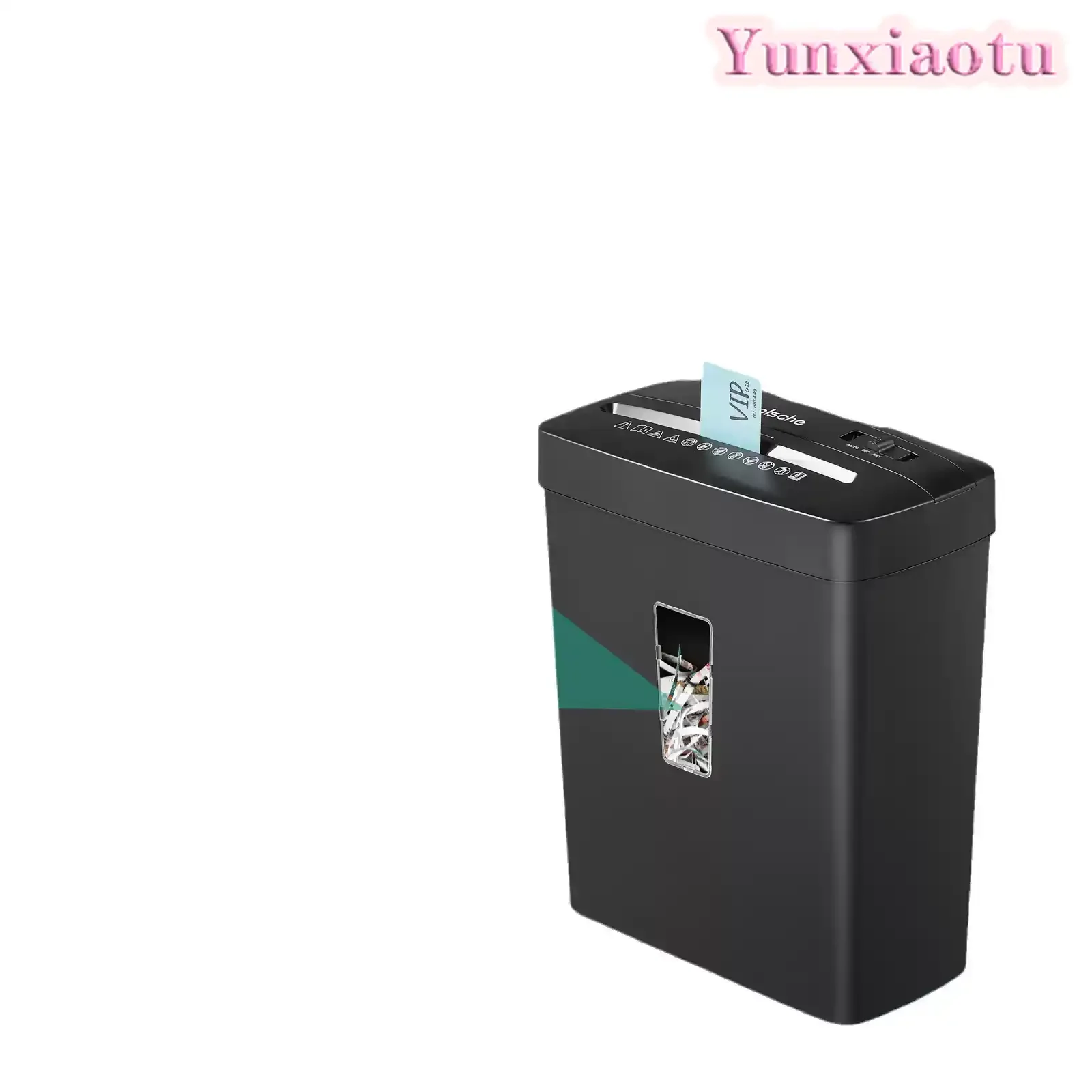 C220P Electric Paper Shredder, 13L Bin 5 Sheets Cross-Cut Document Shredder for Home & Small Office