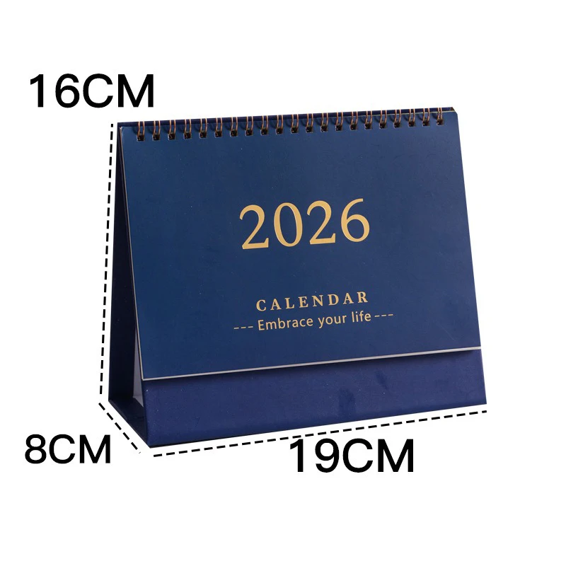 2026 أجندة مكتبية صغيرة بسيطة الإبداعية سطح المكتب الحلي التقويم خطة لكمة بطاقة التقويم المفكرة التقويم هدية للذكرى السنوية #2