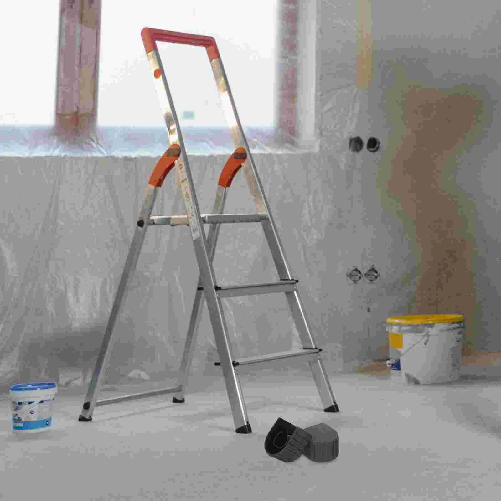 2 tapas de extremo de escalera de extensión de piezas, almohadilla protectora de bambú para escaleras