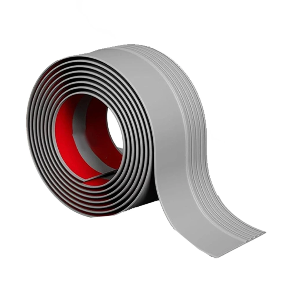 Fotografia 4: Faixa de Transição em PVC Cinza 5cm de Largura 1,5m de Comprimento para Cobertura de Vãos entre Pisos Laminados, Carpetes, Vinil e Bordas de Madeira
