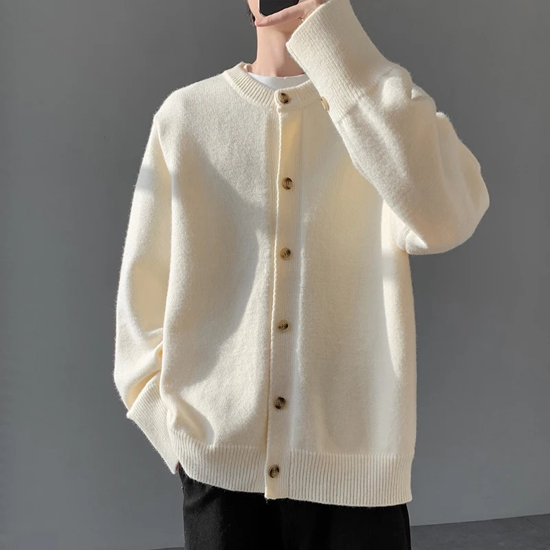 

Men's Knitted Cardigan Jaet Casual Baseball Collar Inner Wear Layering Loose Fit Autumn Winter Faion KFGZ Brand