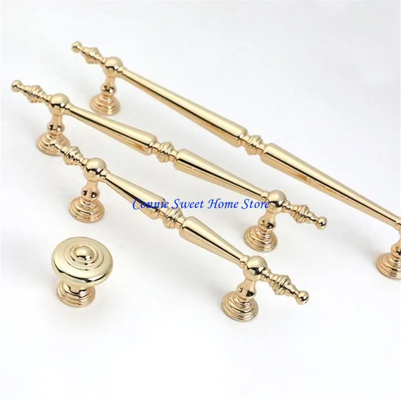 LXAF French Golden Cupboard Handles Strong Rusts Resistant Hardware for House
