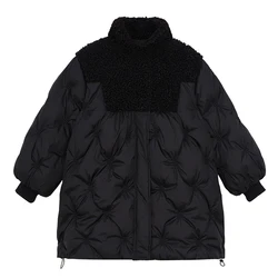 Teenager Girls Down Jacket Winter Solid Color Keep Warm Fashion Parkas Coat Zipper Outerwear 5 6 8 10 12 14 Years Kids Clothes