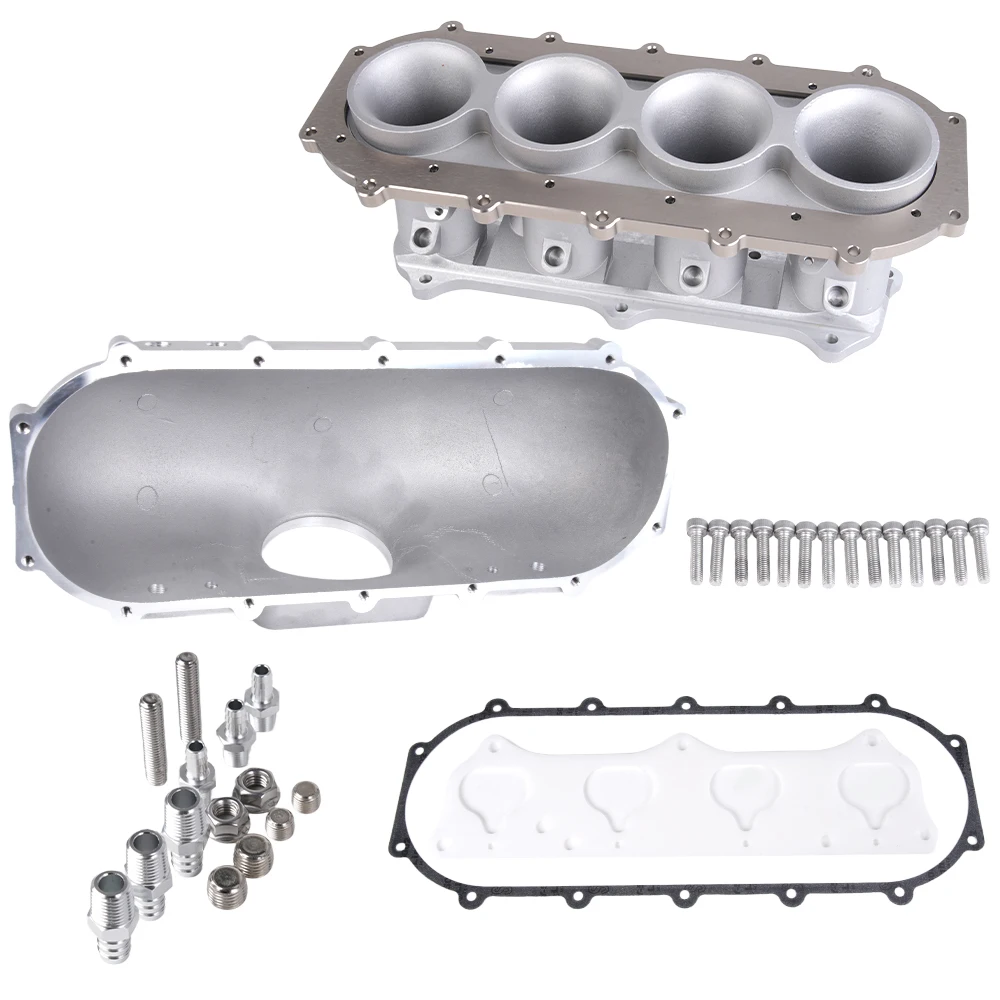 RASTP-Center Feed Intake Manifold Silver for Honda K-Series K20A K20A2 K20Z1 K24A1 RS-CR1860