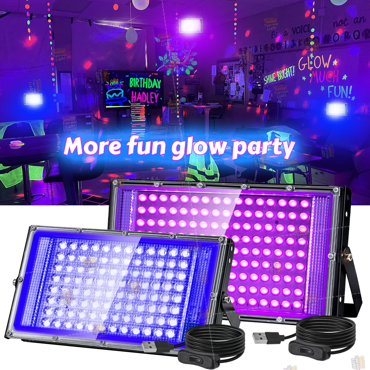 144-96-leds-mais-brilhantes-em-preto-azul-e-roxo-decoram-uma-festa-mais-divertida-poster-fluorescente-decoracoes-de-halloween