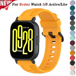 22mm Silicone Strap for Huawei Watch GT6/5 4Pro 46mm Band Sport Wristband for Redmi Watch 5Active/Lite Band Bracelet Accessories