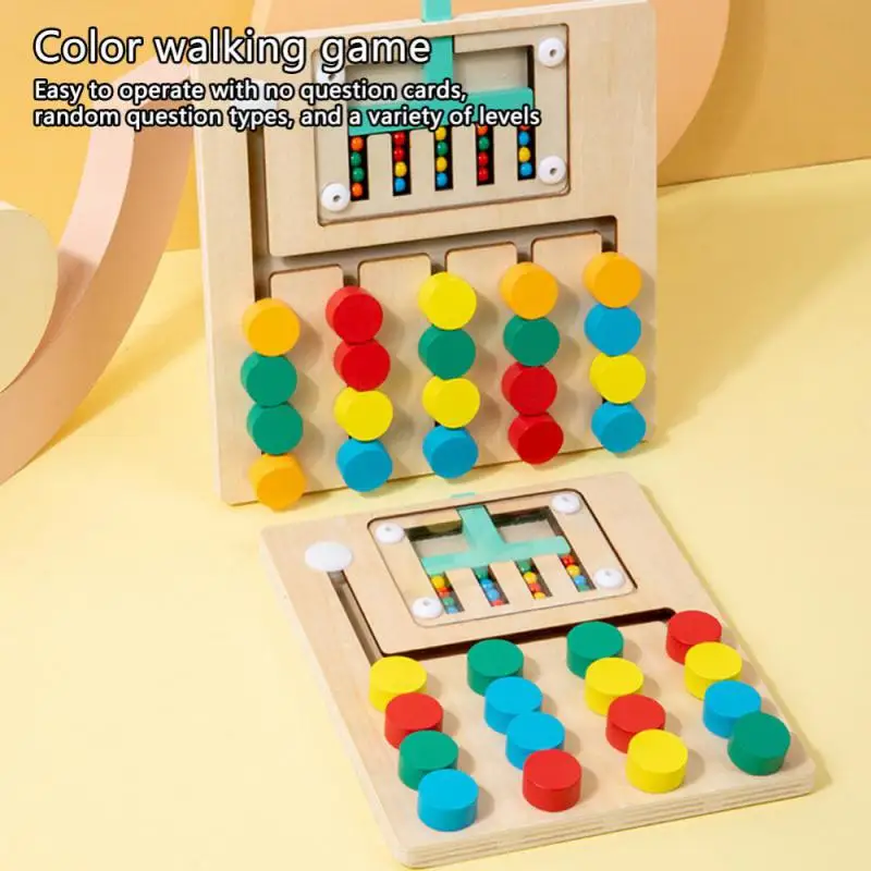 

Wooden Marble Game Four Colors And Five For Cognitive Intelligence Development Early Education Improving Hand-eye Coordination