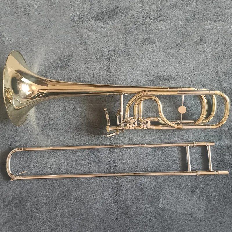 High Jupiter JTB1180 Grade Gold lacquer brass body Bass Bb/F/Gb/D Trombone