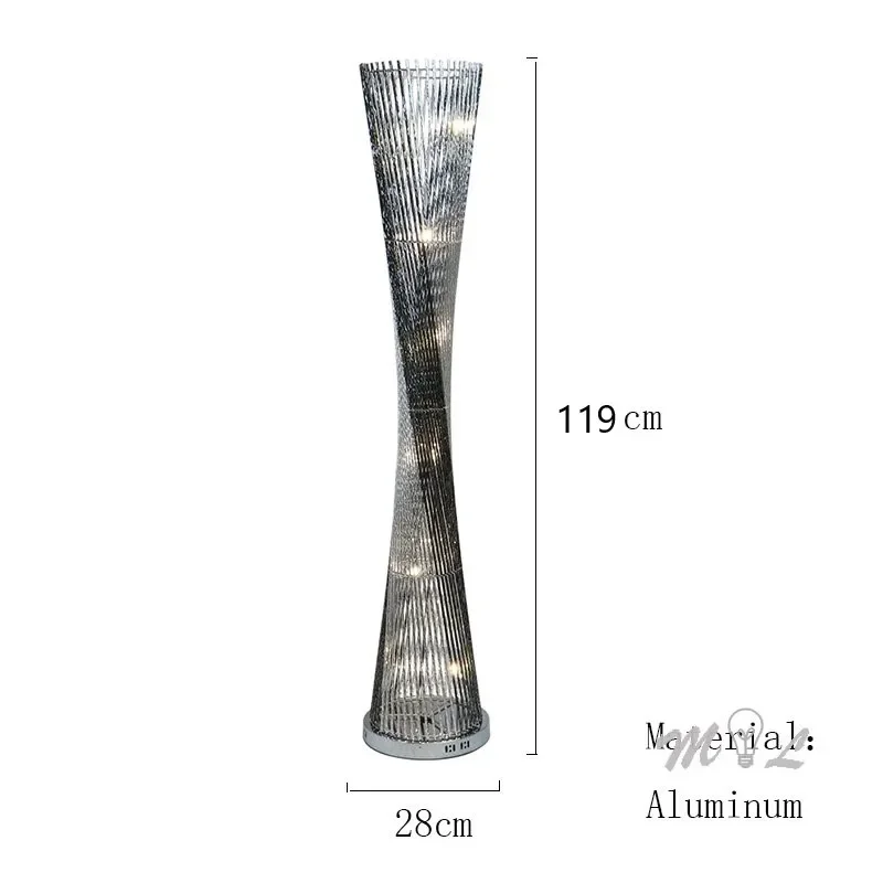 Modern Led Standing Lamp Aluminum Tower Floor Lamp for Living Room Light Stand Foyer Home Decorative Floor Lights AC90-26V Lamps image 6