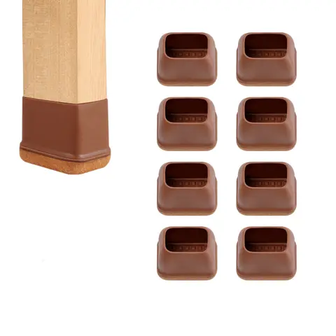 8PCS 의자 다리 발 쿠션 보호 직사각형 가구 고무 피트 패드 테이블 의자 다리 발 엔드 캡 발 커버 프로텍터