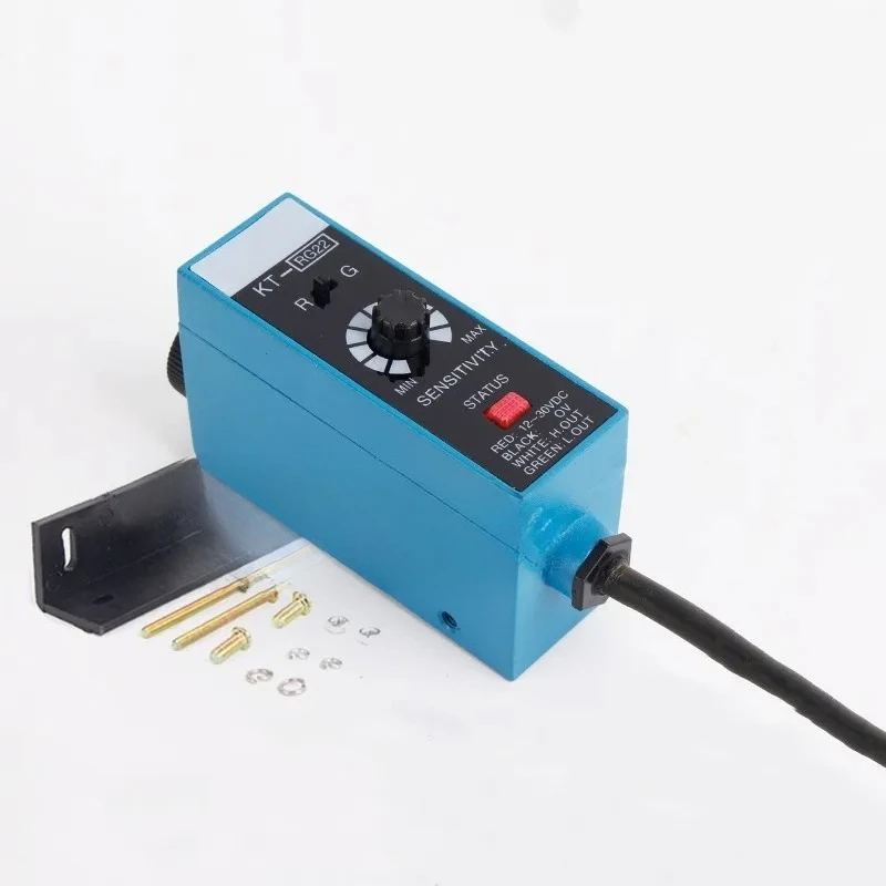

1pcs color code sensor KT-RG22 KT-BG22 KT-WG22 10-30V mark detection photoelectric switch color mark sensor