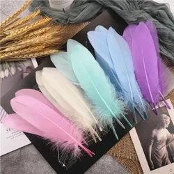 50Pcs Colorful Feather Goose Clothing Accessories DIY Jewelry Crafts Decoration Material Sewing Accessories Wedding Supplies