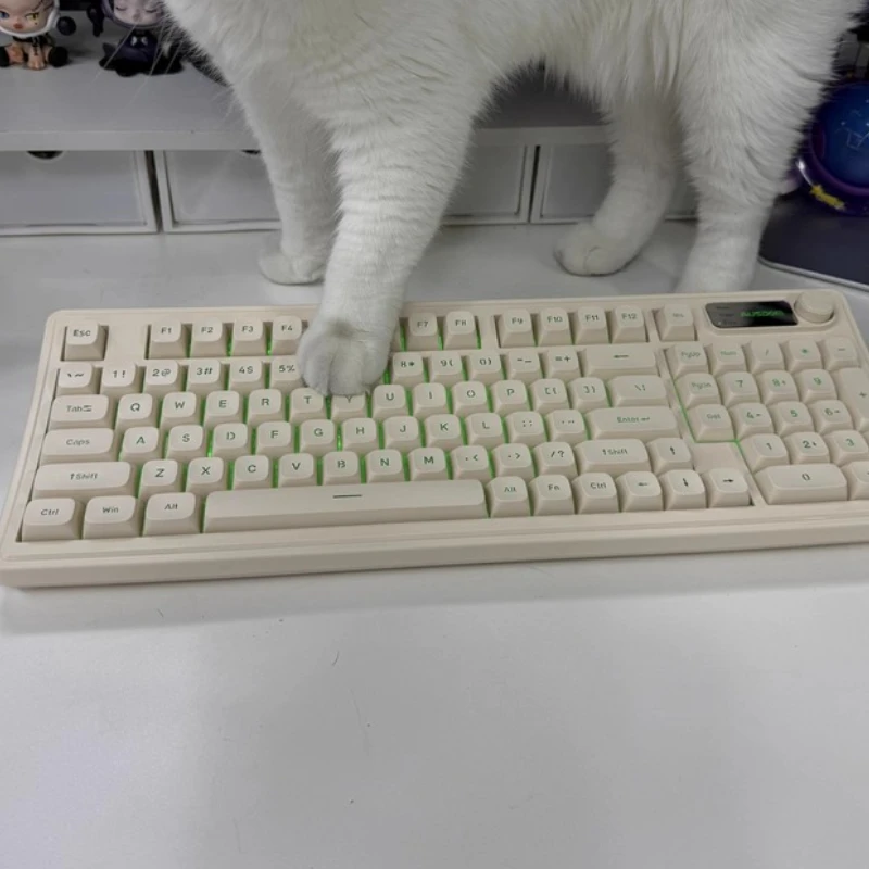 

New AUSDOM Mete98X Wireless Three Mode Keyboard Ergonomic Design Low Latency Silent Laptop Accessories Business Office Keybaord