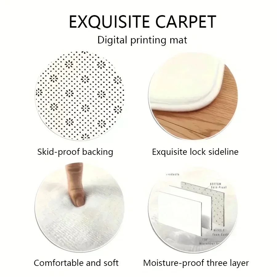 سجادة باب على شكل كهف عميق ثلاثية الأبعاد، سجادة أرضية غير قابلة للانزلاق، مناسبة لغرفة المعيشة وغرفة النوم والحمام وديكور المنزل في العطلات