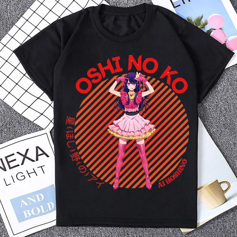 Harajuku Style Oshi No Ko T-shirt Women Fashion Short Sleeve Tshirt Japan Anime Otaku Acg Print T Shirt Loose Summer Clothes y2k