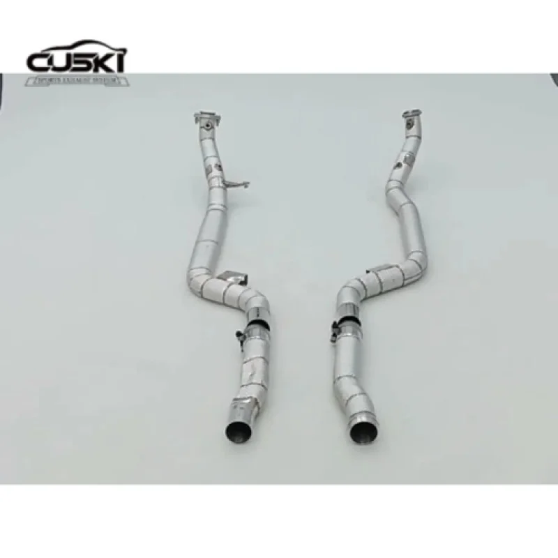 High Flow Exhaust Pipes branch downpipe for Mercedes-Benz E63 AMG W212 2007-2016 quality Stainless Steel Car Exhaust