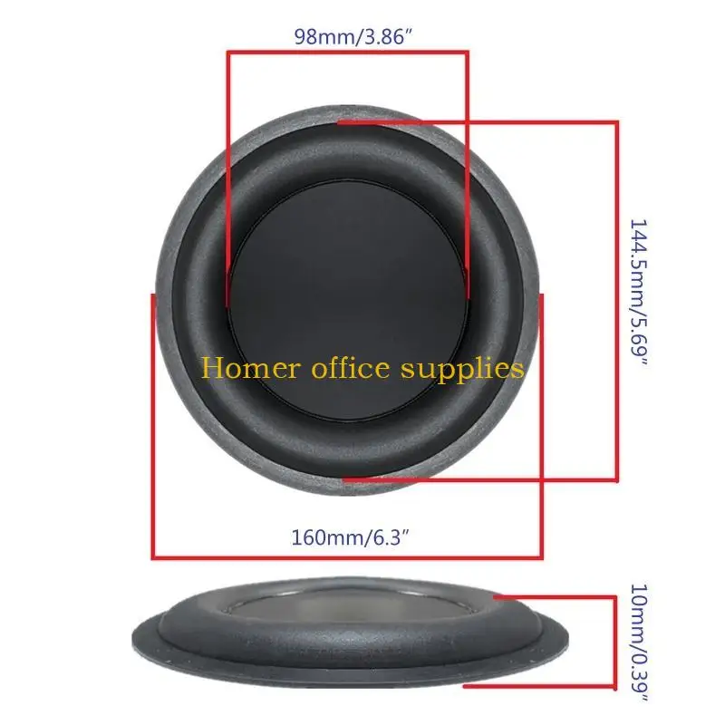K43B 2PCS 6,5 "160 mm niskiej częstotliwości głośnik Membrata DIY DIY Woofer Pasywny chłodnicy — zdjęcie produktu 6