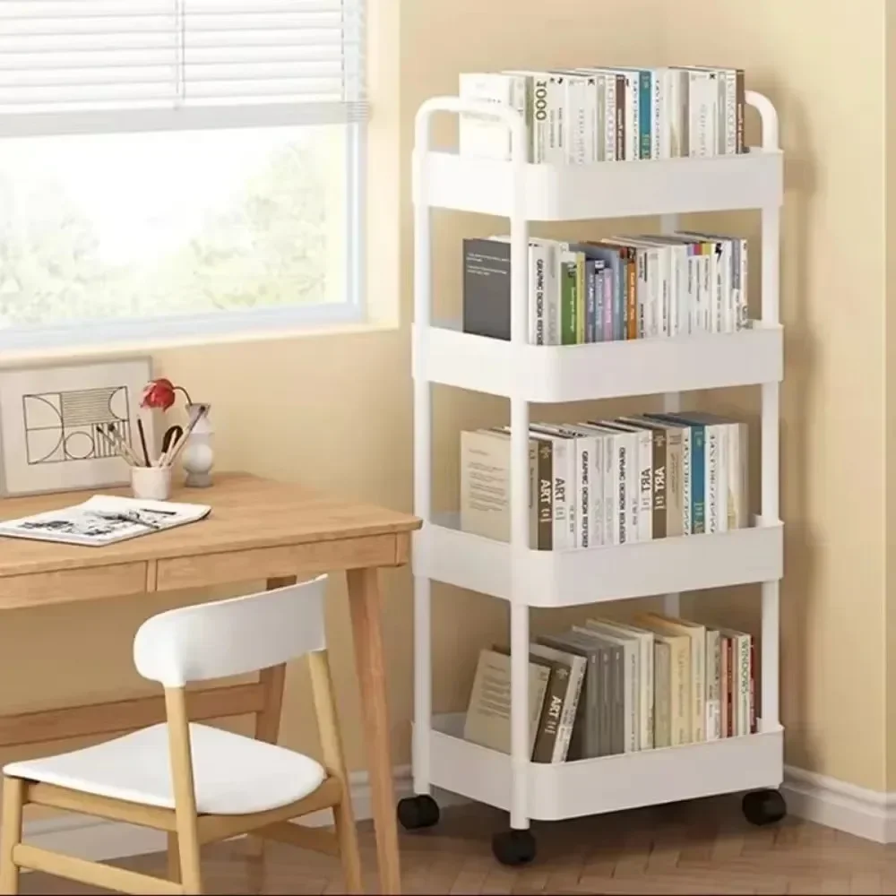 Bathroom Cart Kitchen Organizers And Storage Rack Household Mobile Storage Rack Trolley Multifunctional Multi Storey Bookshelf