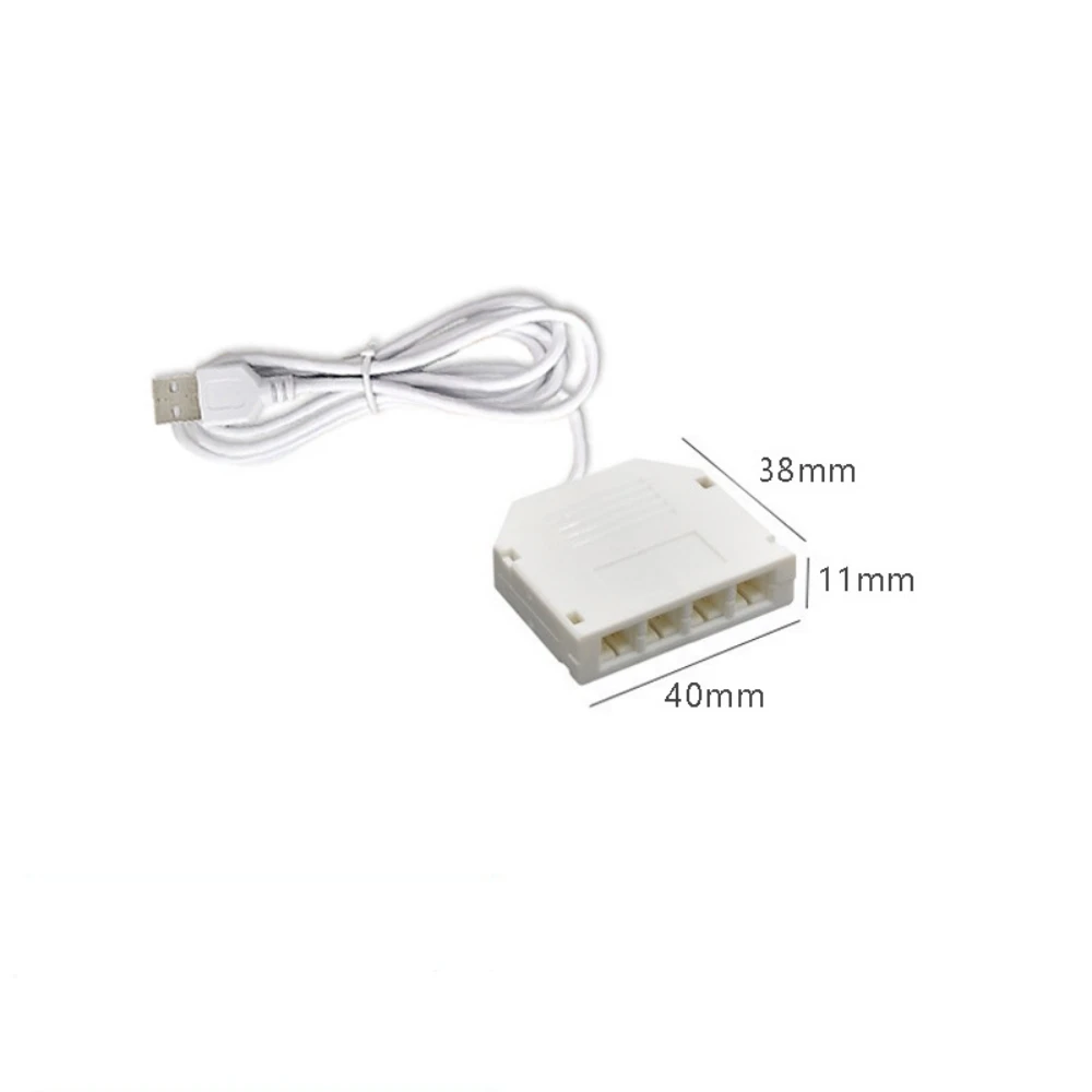 1 USB Dimmer Switch to 3/4/6 DuPont Female Connector Splitter Box for Single Color LED Kitchen Cabinet Wardrobe Strip Light
