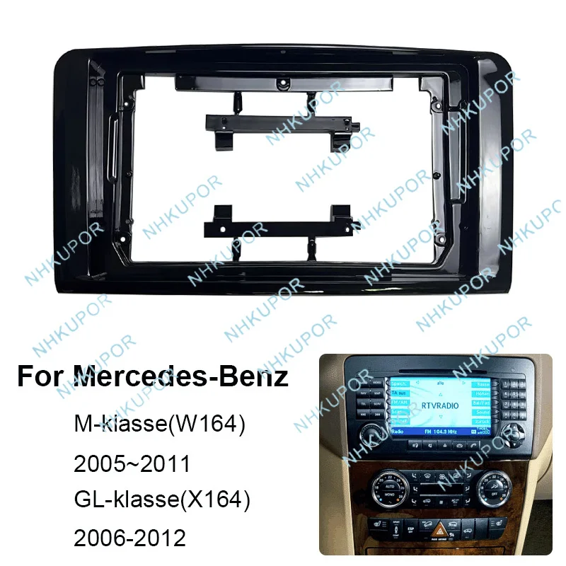 Car Radio Fascia For Mercedes-Benz M-klasse(W164) 2005~2011 GL-klasse(X164) 2006-2012 Auto Stereo Install Dash Panel Frame Kit