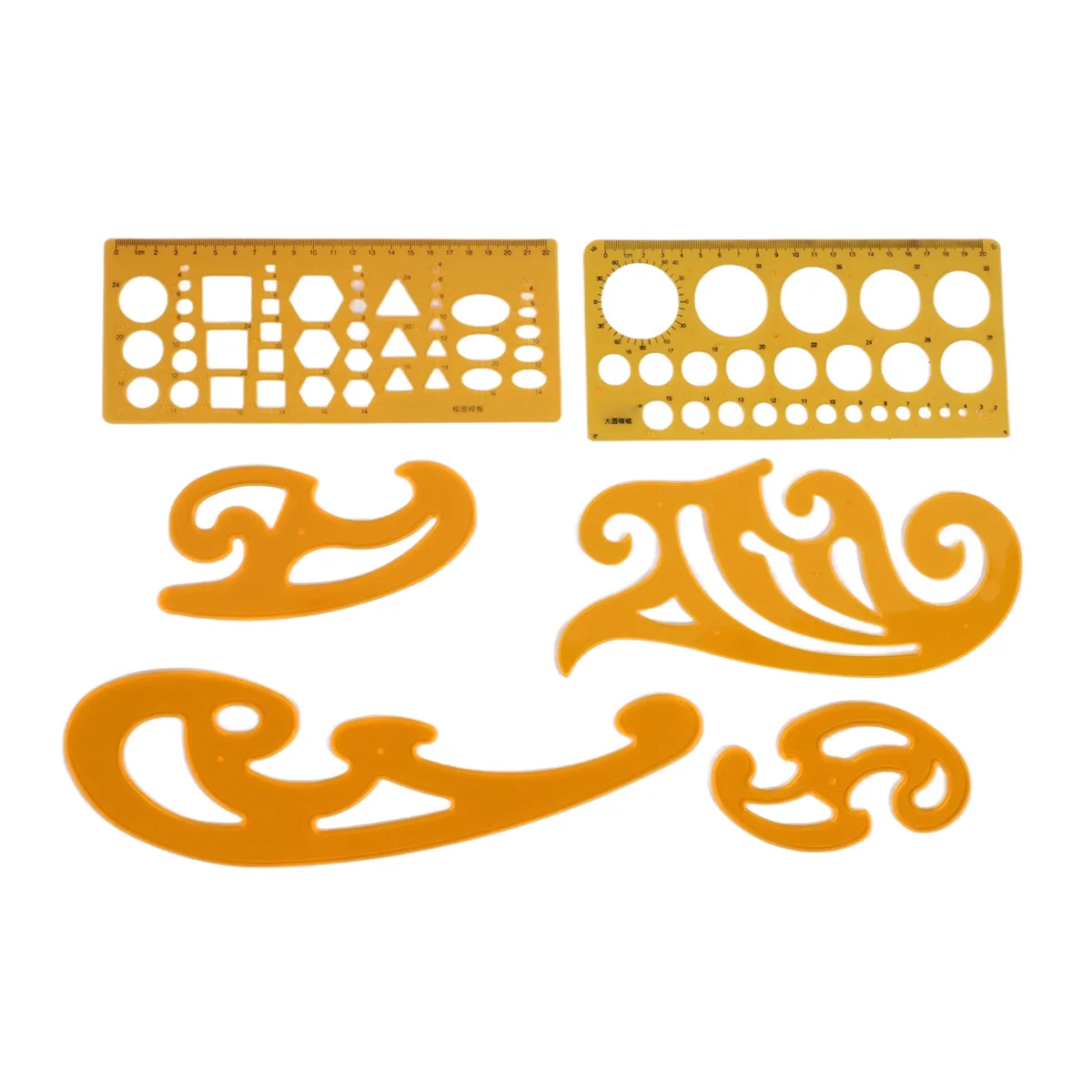 Gfc-6 قطع منحنى فرنسي ومسطرة قالب مجموعة رسم قالب أداة قوالب دائرة للرسم والصياغة الشخصية