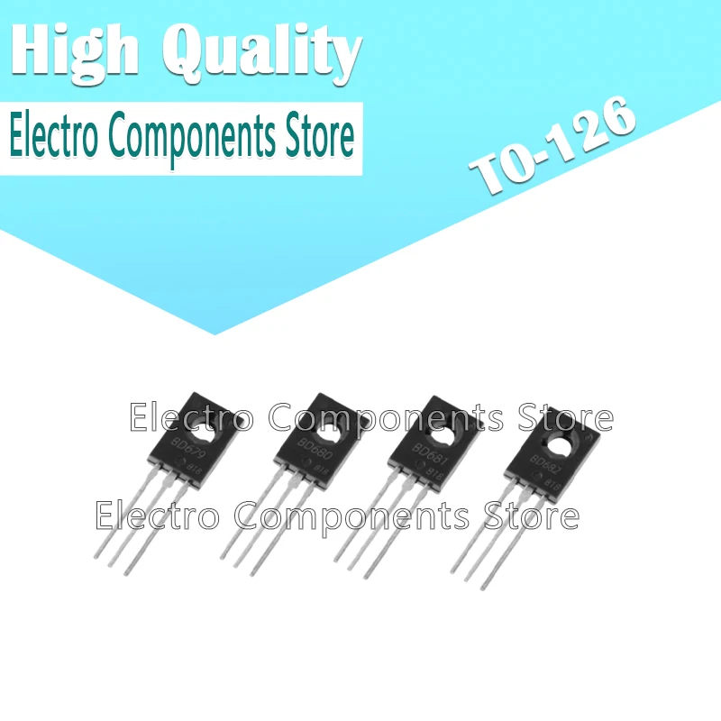 10PCS TO-126 BD236 BD237 BD238 BD681 BT134-600E BT134-800E MJE13003 Darlington Power Transistor TO126