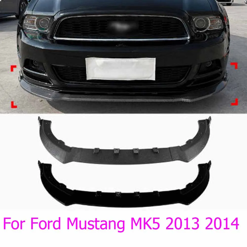 For Ford Mustang MK5 2013 2014 Car Front Bumper Splitter Lip Trim Lower Diffuser Spoiler Guard Body Kits