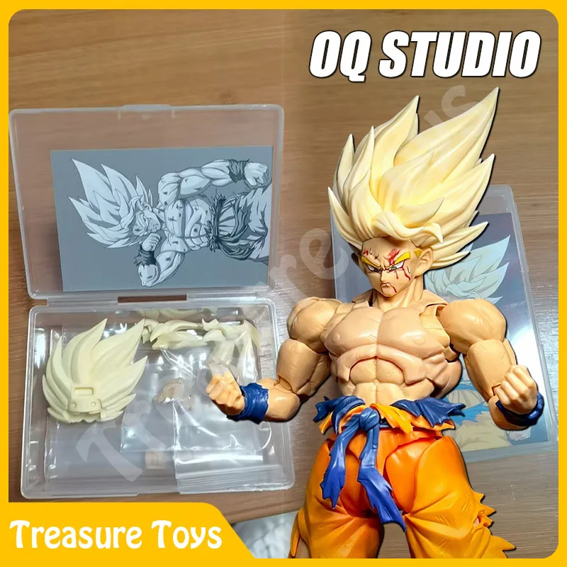 

In Stock OQ Studio Dragon Ball Super Saiyan Son Goku Head Accessories Anime Action Figure Model Toys Gifts